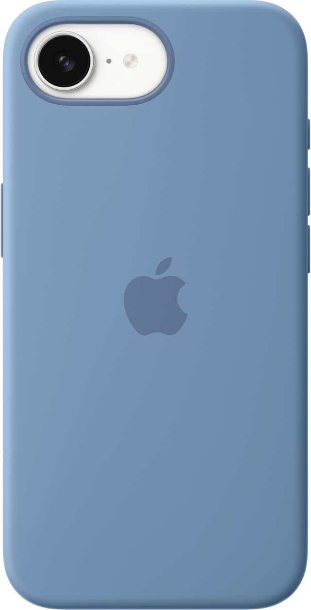 iPhone 16e silikondeksel (vinterblå)