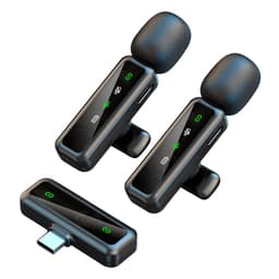 Langaton Lavalier Microphone Noise Reduction 2 lähetintä + 1 vastaanotin - USB-C