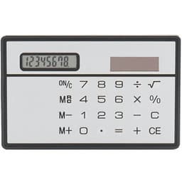 Ultratunn soldriven fickkalkylator Miniräknare 8 siffror Touch Calculator - Silver