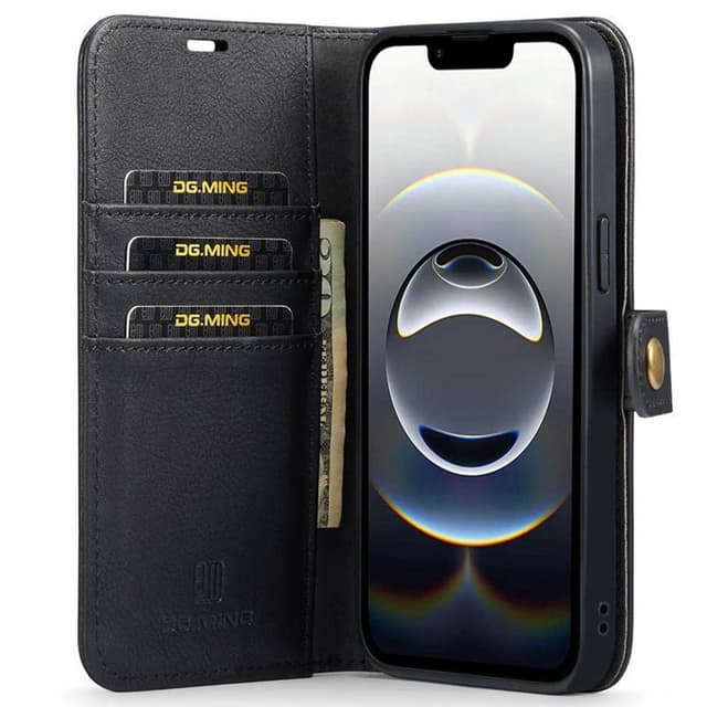 Mobil lommebok DG-Ming 2i1 iPhone 16e - Svart