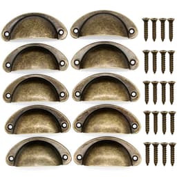 Skålhandtag för Lådor och Dörrar, 10-pack Brons