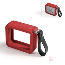 Silikonbeskyttelsesveske med håndstropp for JBL GO2 Rød