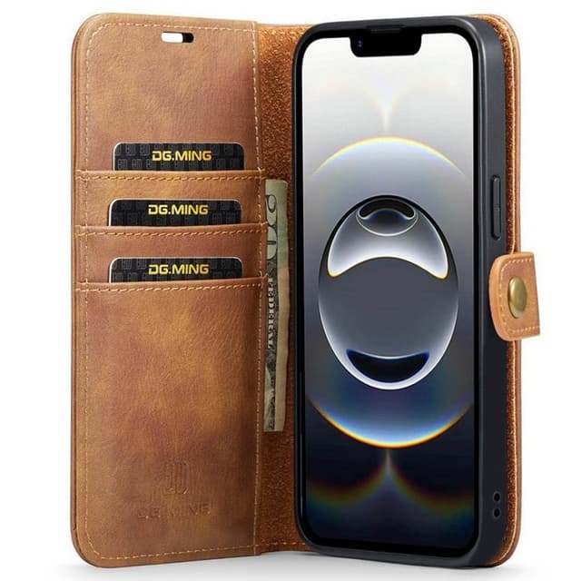 Mobil lommebok DG-Ming 2i1 iPhone 16e - Brun
