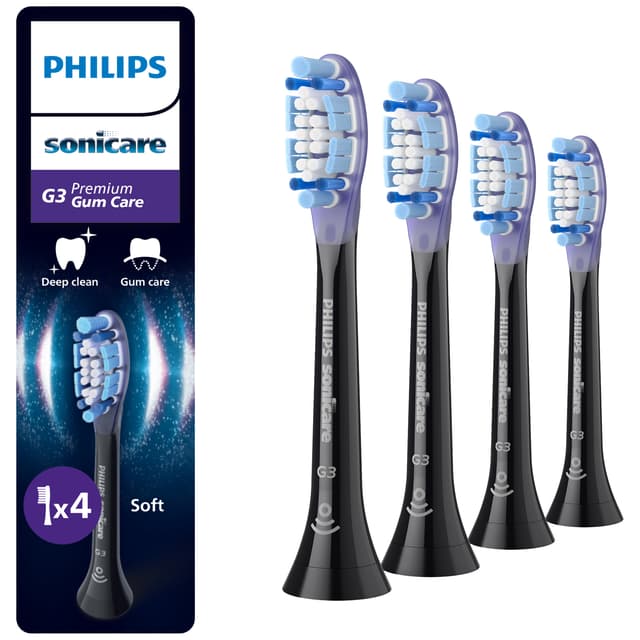 Philips Sonicare G3 premium tandbørstehoved HX9054/88 (sort)