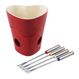 Tala Choklad fondue set Hjärta - Röd