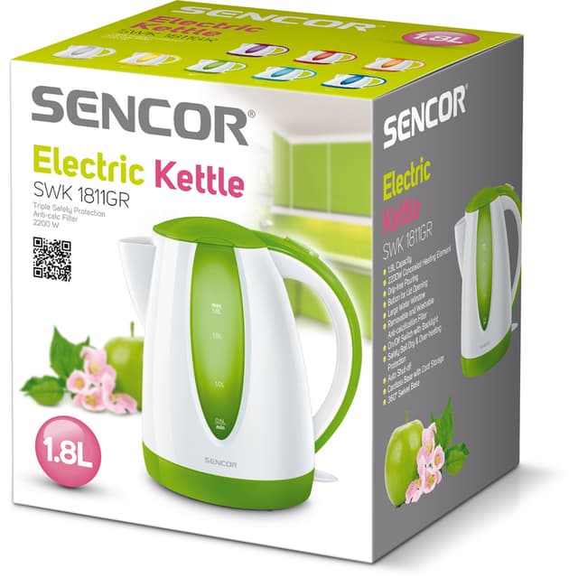 SENCOR Vattenkokare 1,8 L Grön