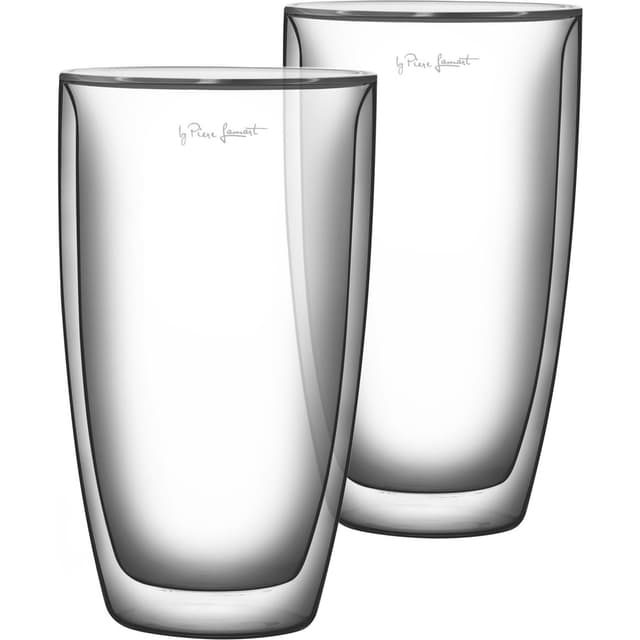 LAMART Latteglass 2-pakning, 230 ml, dobbeltveggs borosilikatglass