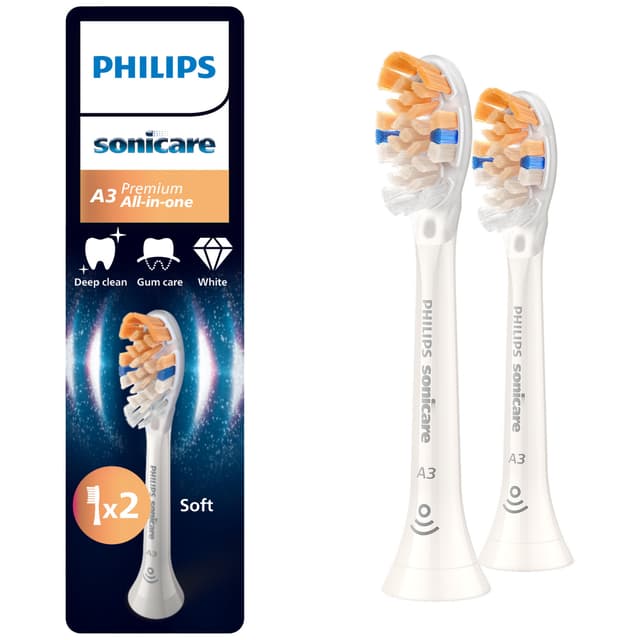 Philips Sonicare A3 Premium tannbørstehode HX9092/87 (hvit)