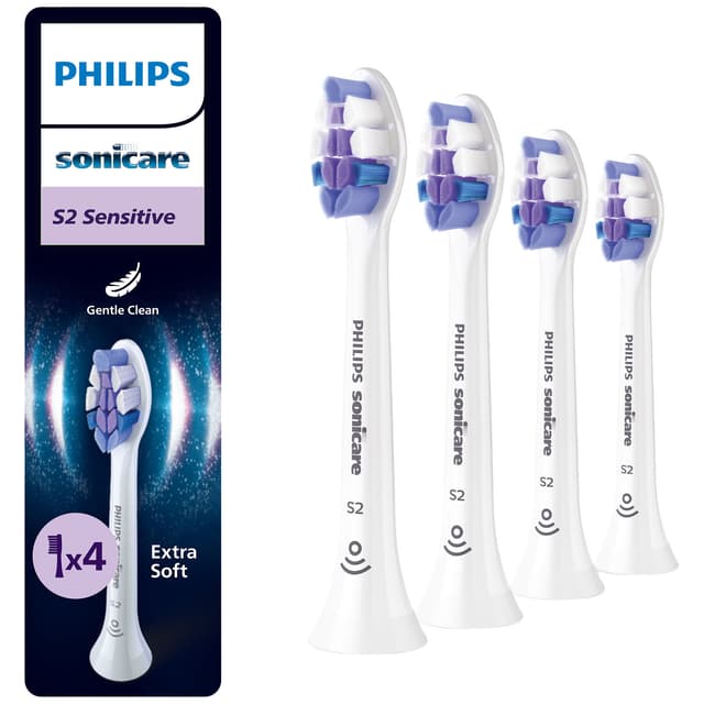 Philips Sonicare S2 Sensitive tandbørstehoved HX6054/87 (hvid)
