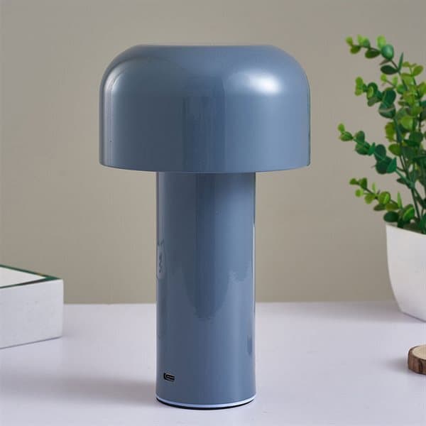 Batteridriven LED Bordslampa - Grå uppladdningsbar