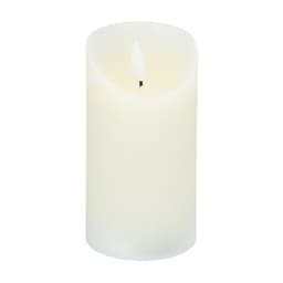 LED-vokslys 7x13cm - Hvit