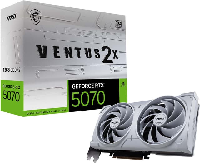 MSI GeForce RTX 5070 12G VENTUS 2X OC WHITE grafikkort