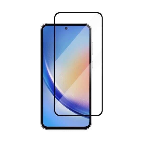 Karkaistu suojakalvo mustalla kehyksellä Samsung Galaxy A35:lle
