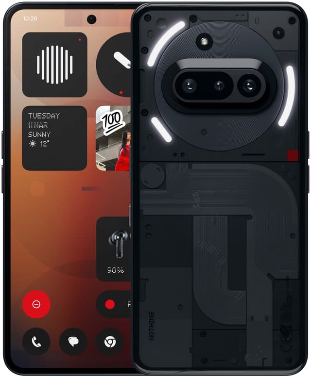 Nothing Phone (3a) 5G smarttelefon 12/256GB (sort)