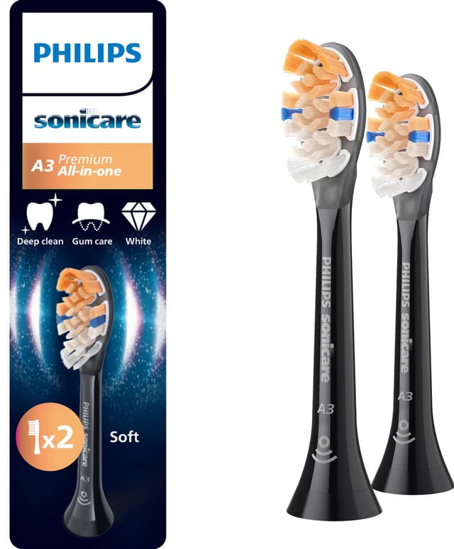 Philips Sonicare A3 Premium tannbørstehode HX9092/88 (sort)