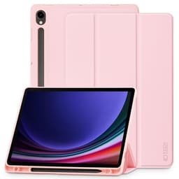 Tech-Protect Galaxy Tab S9 FE Taske med Penåbning - Lyserød