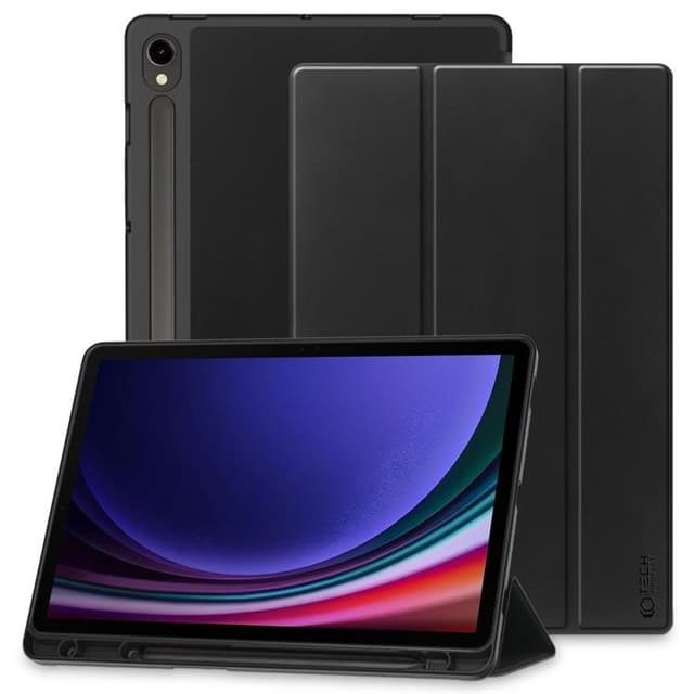 Tech-Protect Galaxy Tab S9 FE Fodral med plats för pennna - Svart