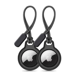 [2-Pakke] Tech-Protect Apple Airtag 1/2 Etui Rød Kæde - Sort
