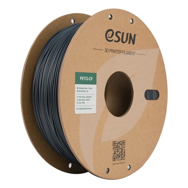 eSUN PETG-CF 1kg - Mörkgrå