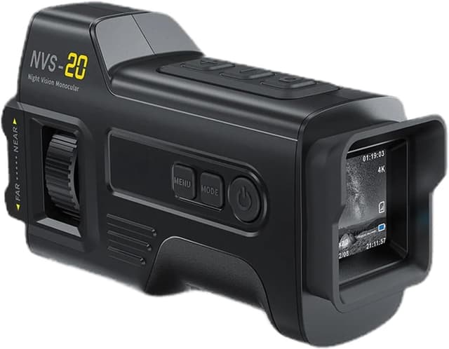 NVS-20 4K HD digitalt infrarødt nattsynskamera, lite og bærbart for utendørs bruk om natten med optisk bilde, 6x zoom.