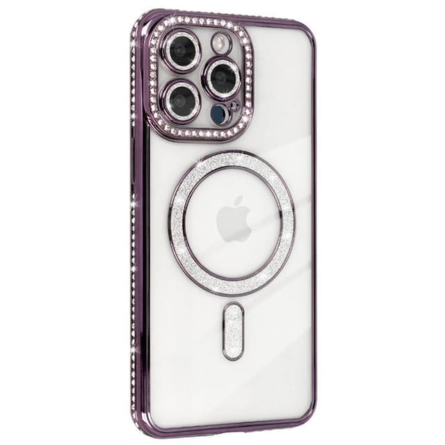 Diamond bling MagSafe cover iPhone 16 Pro Max - Purple
