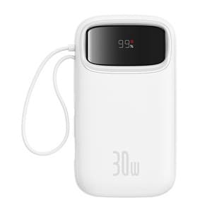 Powerbank Baseus QPow 2 20000mAh 30W 2xUSB-C (hvit)