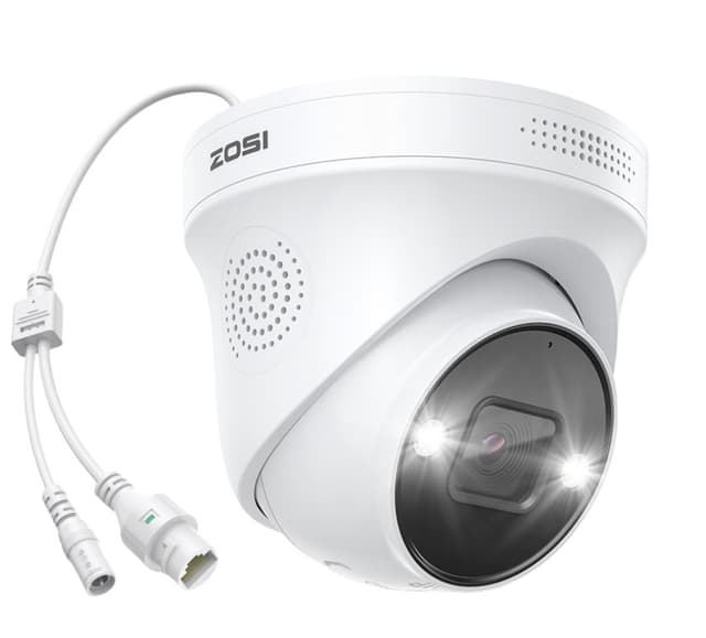 POE 5MP IP-kamera webkamera, 2-veis lyd, nattsyn, lyd- og lysalarm, IP66