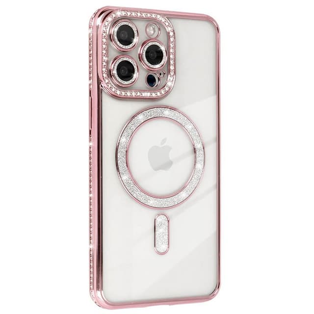 Diamond bling MagSafe kuori iPhone 13 Pro - Pink