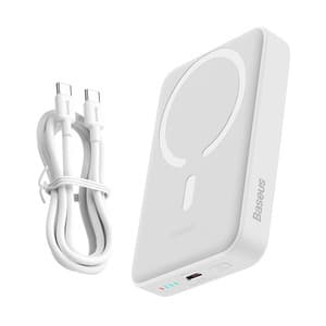 Powerbank mini Baseus 10000mAh, USB-C 30W Hvit