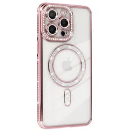 Diamond bling MagSafe deksel iPhone 16 Pro - Pink