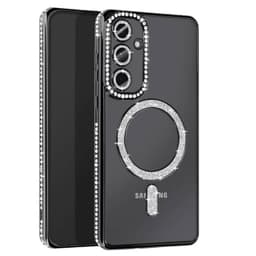 Diamond bling MagSafe cover Samsung Galaxy S24 Plus - Sort