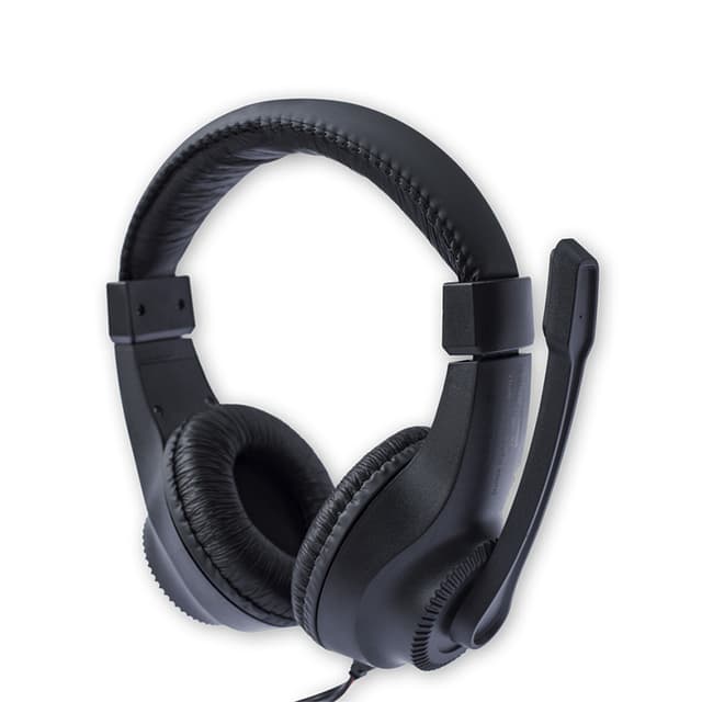3,5 mm kablede hodetelefoner med mikrofon Sort