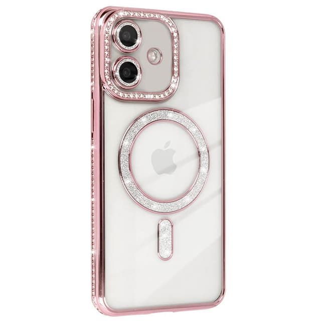 Diamond bling MagSafe deksel iPhone 16 - Pink