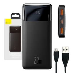 Powerbank Baseus Bipow 10000mAh, 20W (svart)