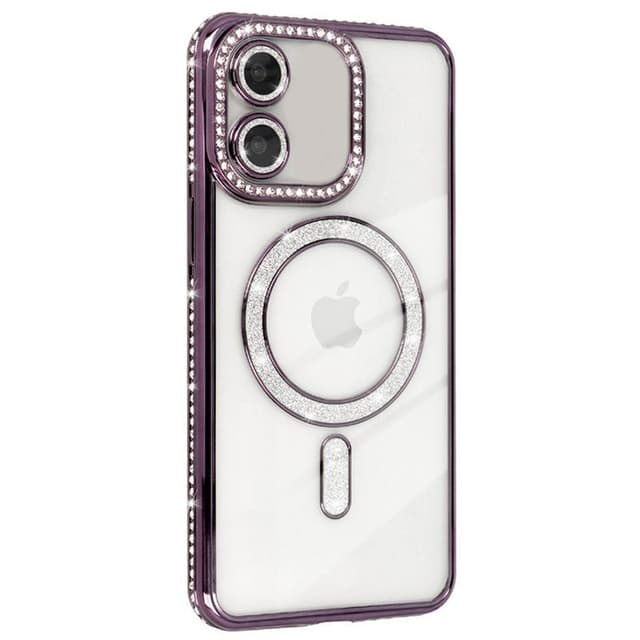 Diamond bling MagSafe deksel iPhone 16 - Purple