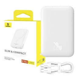 Powerbank Baseus Magnetic Mini 6000mAh 20W MagSafe (hvid)