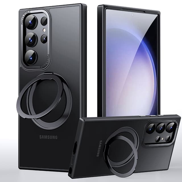 Beskyttende Samsung telefondeksel med magnetstativ Sort Samsung Galaxy S23