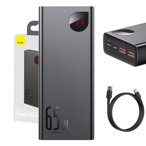 Powerbank Baseus Adaman Metal 20000mAh PD QC 3.0 65W 2xUSB + USB-C + micro USB (svart)