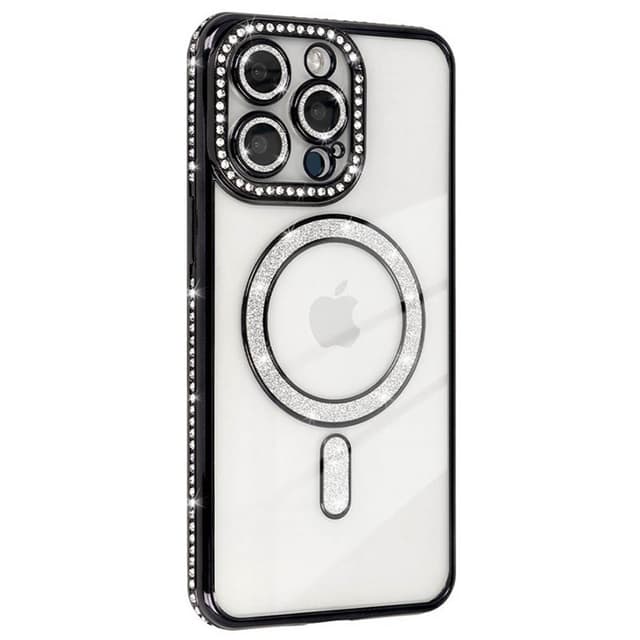 Diamond bling MagSafe cover iPhone 12 Pro - Sort
