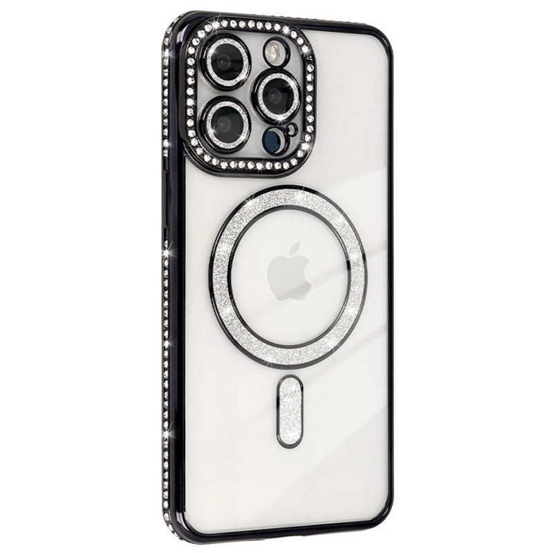 Diamond bling MagSafe skal iPhone 14 Pro - Svart