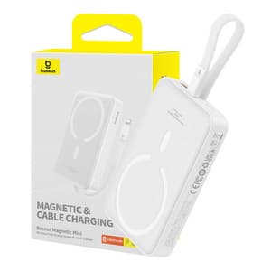 Powerbank Baseus Magnetic Mini 10000mAh, Lightning 20W MagSafe (hvit)
