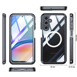 A16 telefonfodral, 9H härdat glas 360° skyddsfodral Svart aska