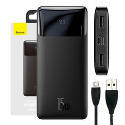 Powerbank Baseus Bipow 10000mAh, 15W (svart)