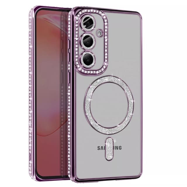 Diamond bling MagSafe cover Samsung Galaxy A15 5G - Purple