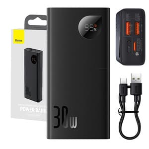 Powerbank Baseus Adaman2 10000mAh, 2xUSB, USB-C, 30W (svart)
