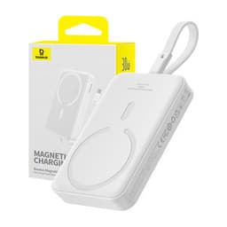 Powerbank Baseus Magnetic Mini 10000mAh, USB-C 30W MagSafe (hvit)
