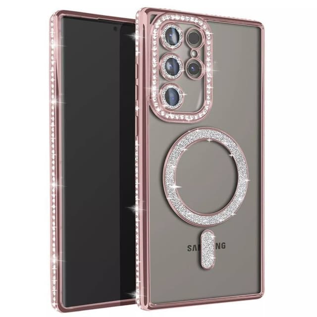 Diamond bling MagSafe skal Samsung Galaxy S23 Ultra - Pink