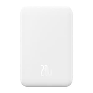 Magnetisk Mini Powerbank Baseus 5000mAh, USB-C 20W (hvit)