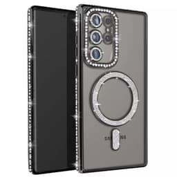 Diamond bling MagSafe kuori Samsung Galaxy S22 Ultra - Musta
