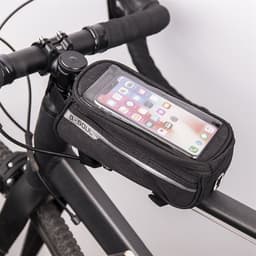 Vattentät väska till smartphone för cykelramen - Svart